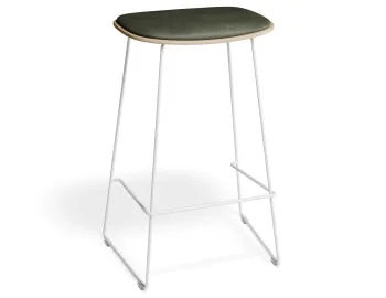 Elvav2 Kitchenstool Padded Ash White Greenpu