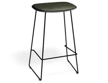 Elvav2 Kitchenstool Padded Black Black Greenpu