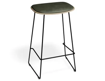 Elvav2 Kitchenstool Padded Ash Black Greenpu