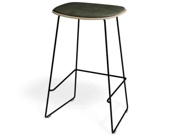 Elvav2 Kitchenstool Padded Ash Black Greenpu