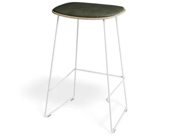 Elvav2 Kitchenstool Padded Ash White Greenpu