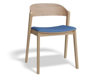 Grayson Chair Pad Natural Bluecorduroy