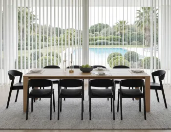 Upholstered Black Grayson Dining Chair Lifestyle