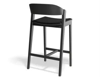 Grayson 65cm Barstool Black Blackpu Back