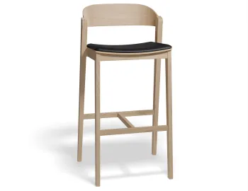 Grayson 75cm Barstool Natural Blackpu