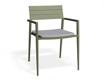 Halki Chaircushion Green Lightgrey