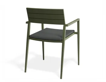 Halki Chaircushion Green Darkgrey