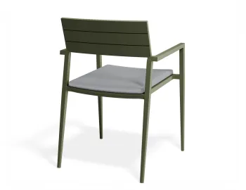 Halki Chaircushion Green Lightgrey