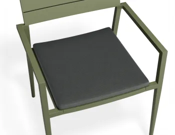Halki Chaircushion Green Darkgrey