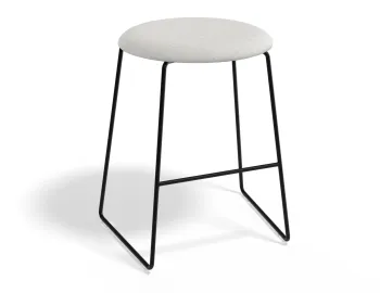 Hugo Lowstool 46cm Black Frame Light Grey