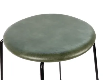 Hugo Stool 68 Green Black Frame