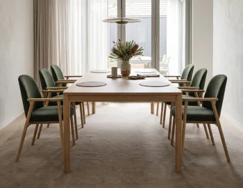 Green Lina Fabric Dining Chair