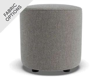 Lune Round Drum Ottoman 45cm Fossil Product