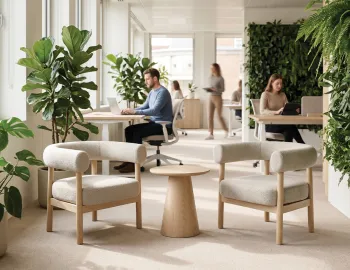 Marlowe Lounge Ivory Natural Wood Lifestyle