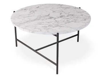 White Marble Round Large Coffee Table