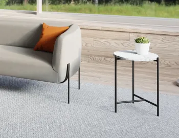 Marble White Side Table