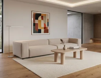 Orbix Wood Rectangle Cofee Table