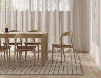 Nordica Dining Table Mia Dining Chair Tan