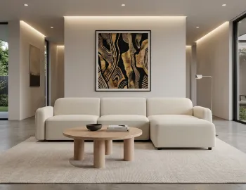 Modern Sofa Boucle Fabric