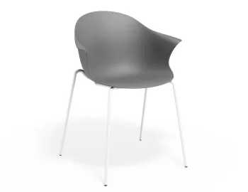 Pebble Armchair Greyseatv2 4postwhite