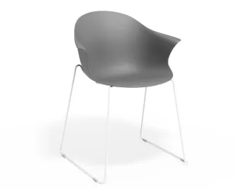 Pebble Armchair Greyseatv2 Sledwhite