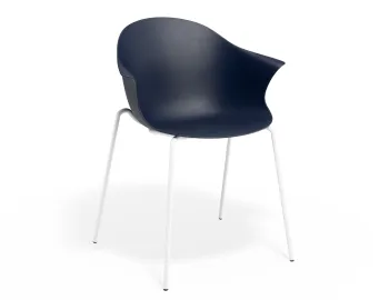 Pebble Armchair Navyseat 4postwhite