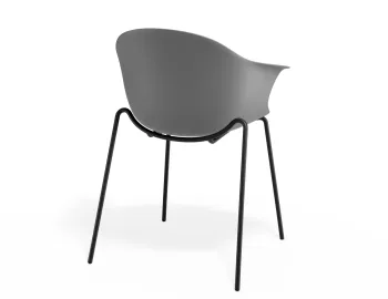 Pebble Armchair Greyseatv2 4postblack