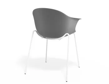 Pebble Armchair Greyseatv2 4postwhite