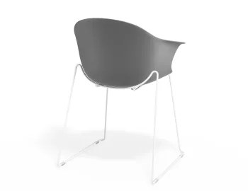 Pebble Armchair Greyseatv2 Sledwhite