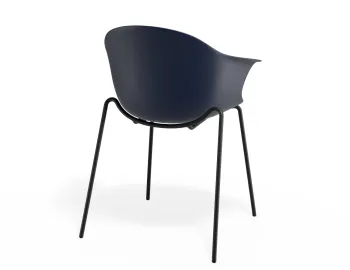 Pebble Armchair Navyseat 4postblack