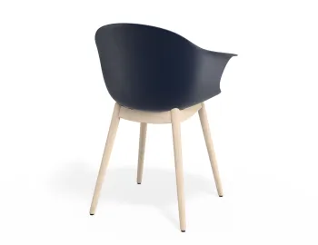Pebble Armchair Navyseat Beechbase