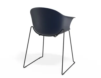 Pebble Armchair Navyseat Sledblack