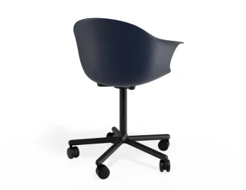 Pebble Armchair Navyseat Swivelcastors