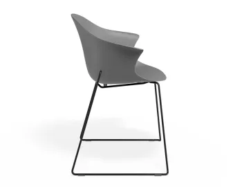 Pebble Armchair Greyseatv2 Sledblack
