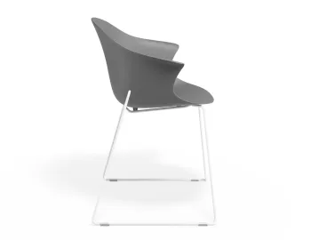 Pebble Armchair Greyseatv2 Sledwhite