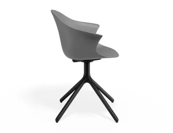 Pebble Armchair Greyseatv2 Swivelbase