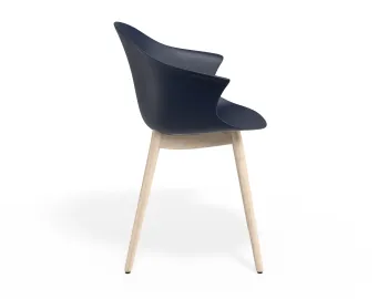 Pebble Armchair Navyseat Beechbase