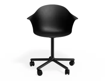 Pebble Armchair Blackseat Swivelcastors