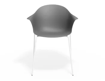 Pebble Armchair Greyseatv2 4postwhite