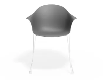 Pebble Armchair Greyseatv2 Sledwhite