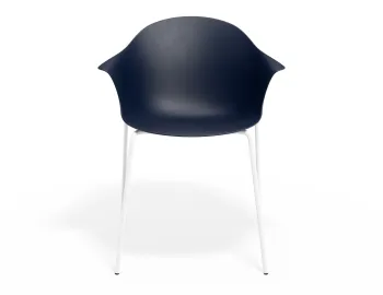 Pebble Armchair Navyseat 4postwhite