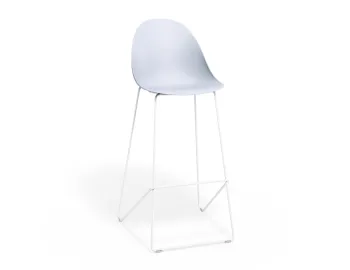 Pebble Barstool Palebluev3seat Whiteframe