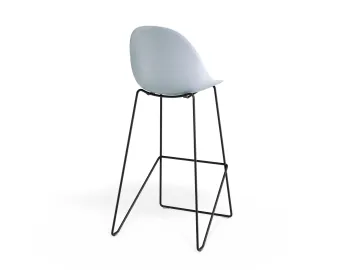 Pebble Barstool Palebluev3seat Blackframe