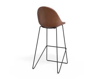 Pebble Barstool Tanpuseat Blackframe
