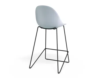 Pebble Kitchenstool Palebluev3seat Blackframe