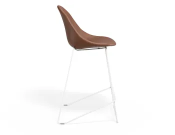 Pebble Kitchenstool Tanpuseat Whiteframe