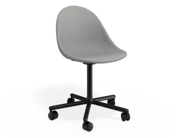 Pebble Chair Cloudgreyfabricseat Swivelcastors