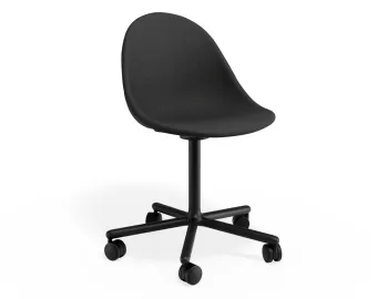 Pebble Chair Stormgreyfabricseat Swivelcastors