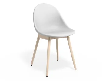 Pebble Chair Whitepuseat Beechbase