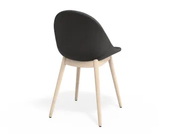 Pebble Chair Greyfabricseat Beechbase